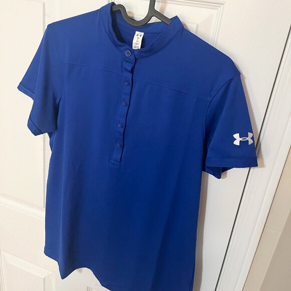Under Armour Heat Gear Collarless Sports Shirt - Picture 3 of 9
